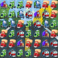 poster of Cartoon Trucks Match 3 game