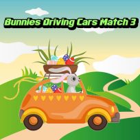 ملصق اللعبة Bunnies Driving Cars Match 3