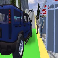 ملصق اللعبة Offroad Hummer Uphill Jeep Driver Game