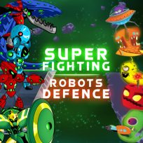 poster of Super Fighting Robots Defense game