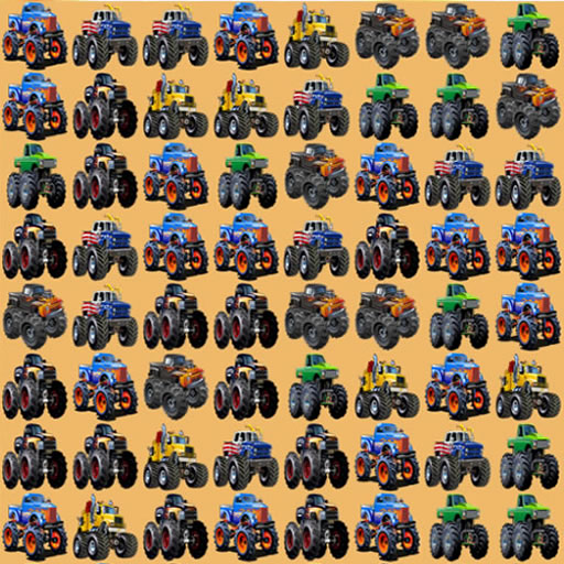 poster of Play Monsters Trucks Match 3 Game Online 2024 game