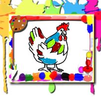 ملصق اللعبة Chicken Coloring Book