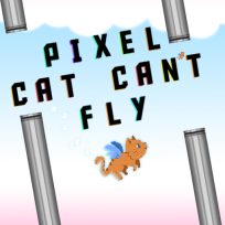 ملصق اللعبة Pixel Cat Can t Fly