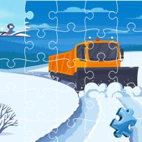 ملصق اللعبة Winter Trucks Jigsaw