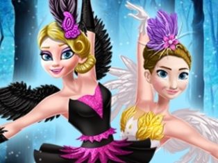 poster of Ellie and Annie Black Swan and White Swa game