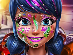 poster of Play Dotted Girl New Year Makeup Game Online 2024 game