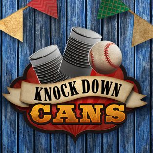 ملصق اللعبة Knock Down Cans