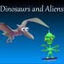 poster of Dinosaurs and Aliens game