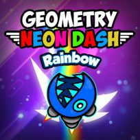 ملصق اللعبة Geometry Neon Dash Rainbow