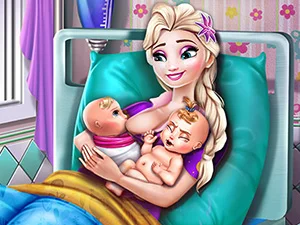 poster of Play Ice Queen Twins Birth Game Online 2024 game