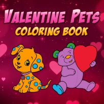 ملصق اللعبة Valentine Pets Coloring Book