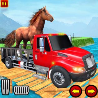 poster of Farm Animal Transport Truck Game game