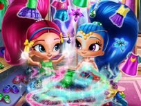 poster of Shimmer and Shine Wardrobe Cleaning game