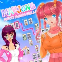 ملصق اللعبة Mahjong Pretty Manga Girls