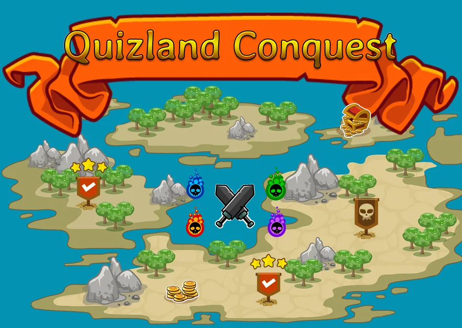 poster of Play Quizland Conquest Game Online 2024 game