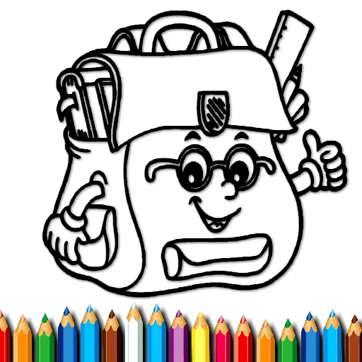 poster of Play BTS School Bag Coloring Book Game Online 2024 game