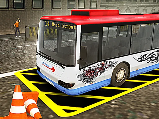 poster of Play Bus Parking Simulator Game Online 2024 game