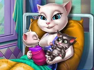 poster of Play Angela Twins Birth Game Online 2024 game