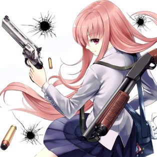 poster of Anime Girl With Gun Puzzle game