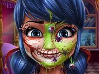 poster of Dotted Girl Halloween Makeup game