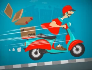 poster of Play Crazy Courier Ride Game Online 2024 game