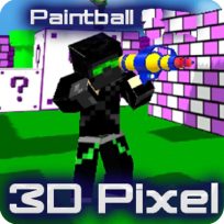 poster of Paintball Gun Pixel 3D Multiplayer game