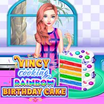 ملصق اللعبة Vincy Cooking Rainbow Birthday Cake