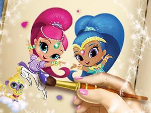 poster of Play Shimmer and Shine Coloring Book Game Online 2024 game